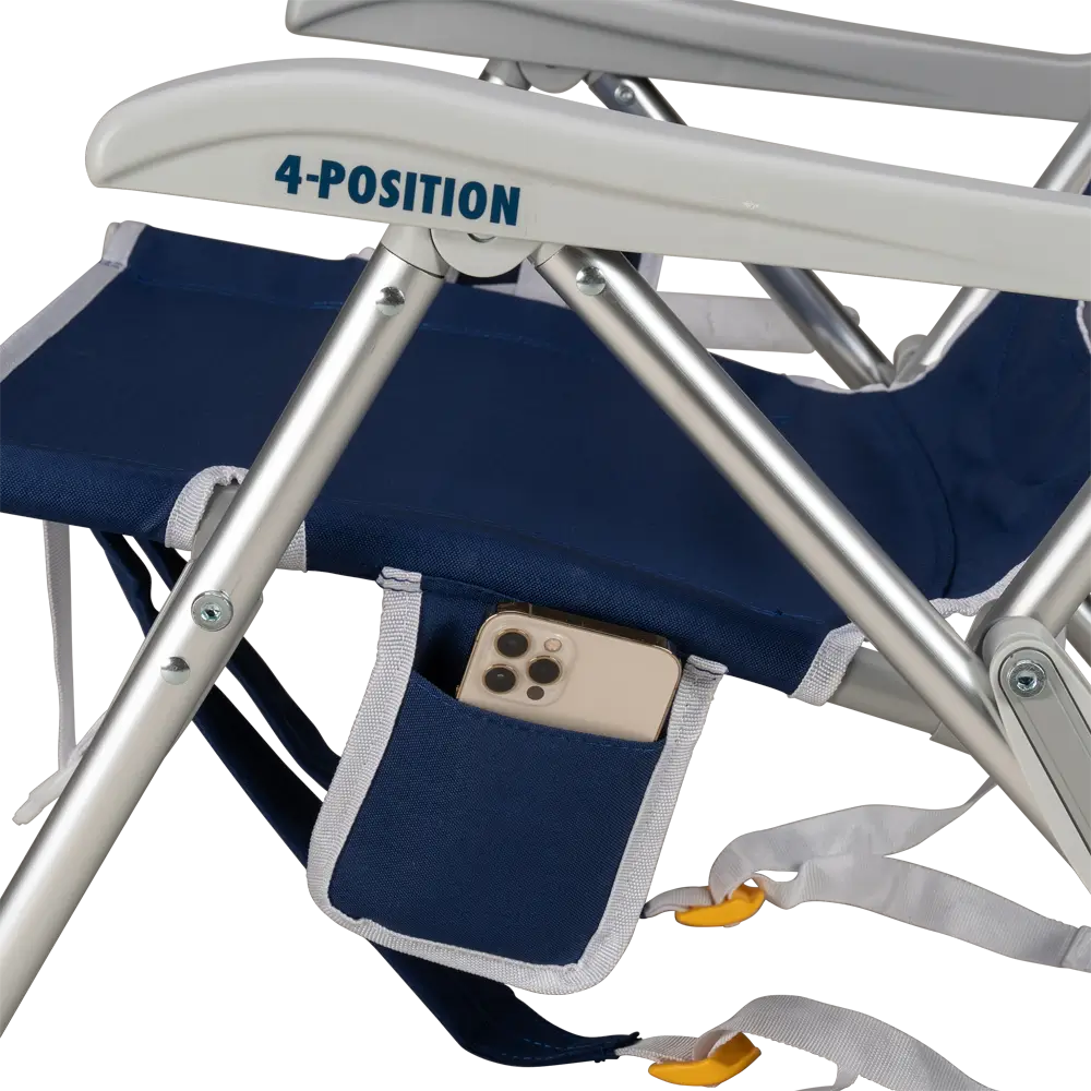 Sand-Friendly Backpack Beach Chair - Choice 709 - Portable Heavy-Duty Low Boy Chair for Ocean Side Detail