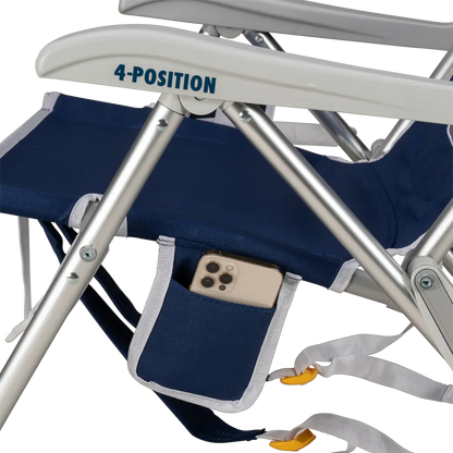 Sand-Friendly Backpack Beach Chair - Choice 709 - Portable Heavy-Duty Low Boy Chair for Ocean Side Detail