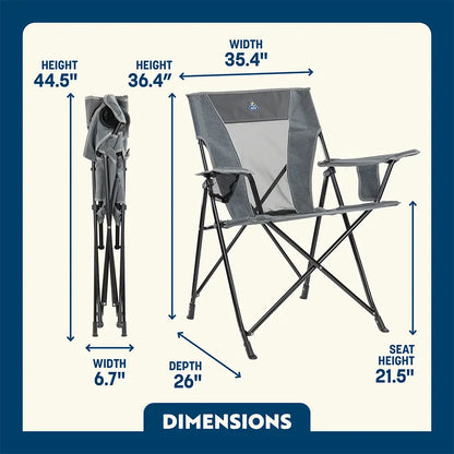 Telescoping Frame Comfort Quad Chair - Choice 989 - Pico Compact Folding Camp Chair with Carry Bag Detail