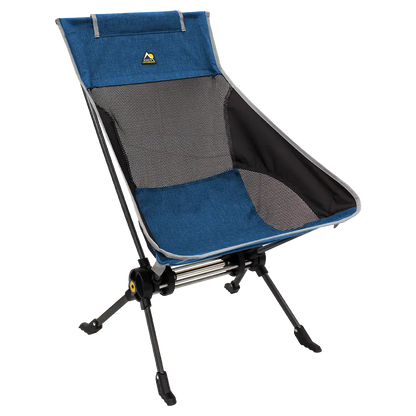 Premium All-Weather ComPack Rocker - Choice 980 - RoadTrip Rocker Smooth Motion Camp Chair - Heathered Royal