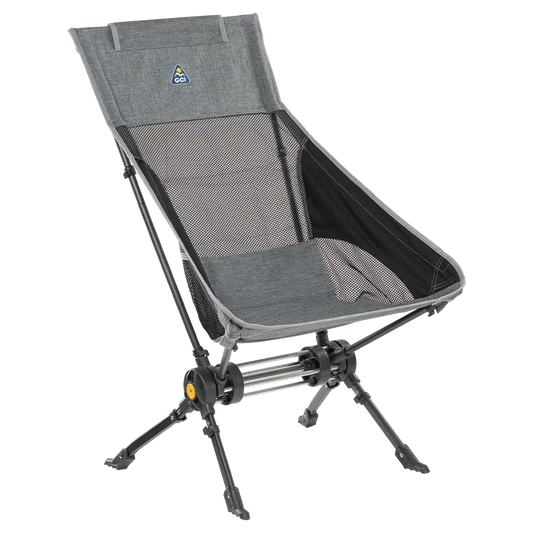 Premium All-Weather ComPack Rocker - Choice 980 - RoadTrip Rocker Smooth Motion Camp Chair - Heathered Pewter
