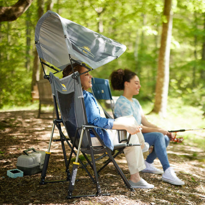Smooth Motion SunShade Rocker - Choice 550 - Patented Spring-Action Rocking Chair for Camping Detail