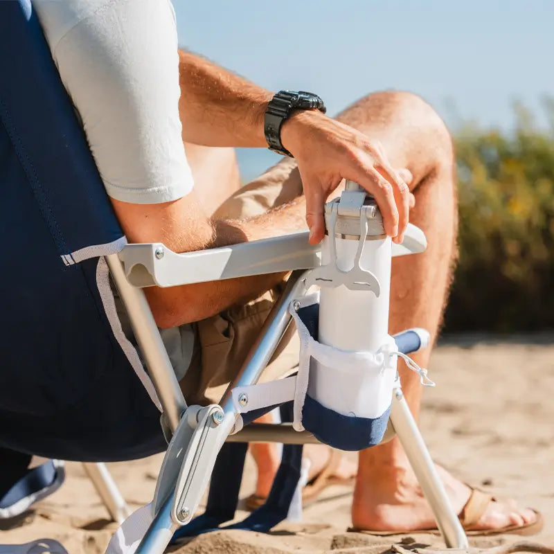 Sand-Friendly Backpack Beach Chair - Choice 709 - Portable Heavy-Duty Low Boy Chair for Ocean Side Detail