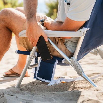 Sand-Friendly Backpack Beach Chair - Choice 709 - Portable Heavy-Duty Low Boy Chair for Ocean Side Detail