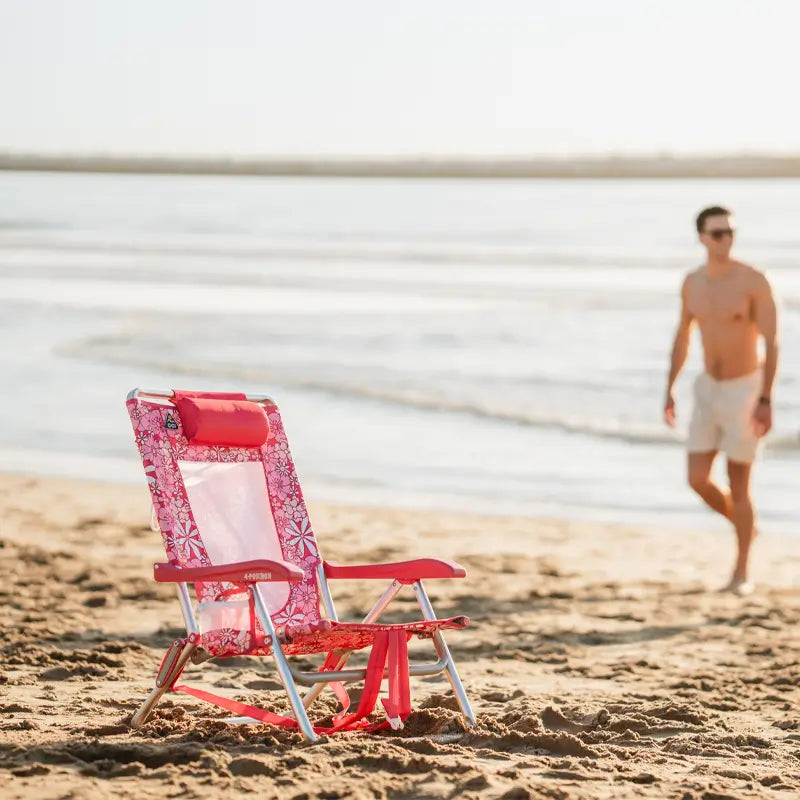 Sand-Friendly Backpack Beach Chair - Choice 709 - Portable Heavy-Duty Low Boy Chair for Ocean Side Detail