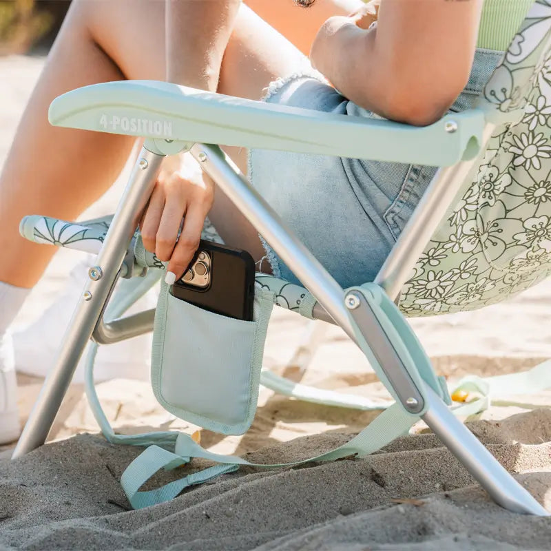 Sand-Friendly Backpack Beach Chair - Choice 709 - Portable Heavy-Duty Low Boy Chair for Ocean Side Detail