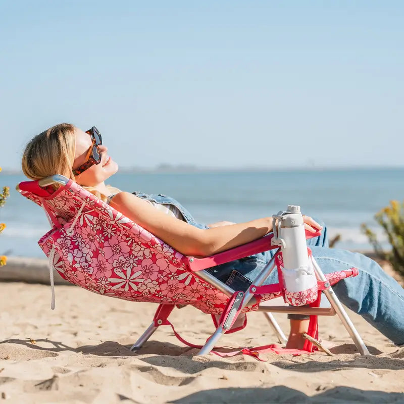 Sand-Friendly Backpack Beach Chair - Choice 709 - Portable Heavy-Duty Low Boy Chair for Ocean Side Detail