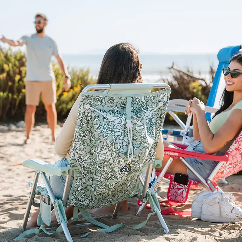 Sand-Friendly Backpack Beach Chair - Choice 709 - Portable Heavy-Duty Low Boy Chair for Ocean Side Detail