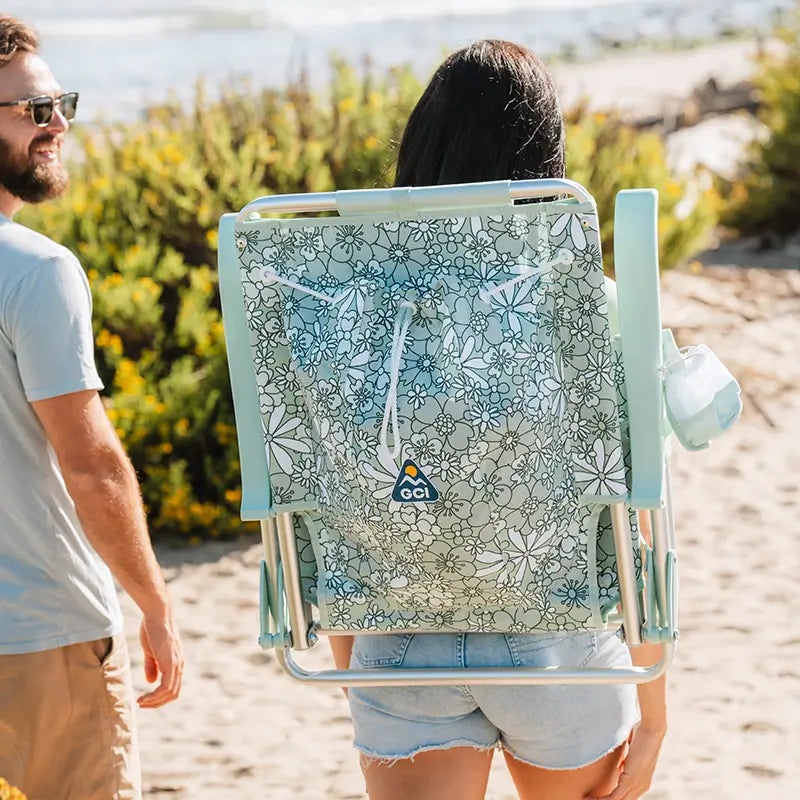 Sand-Friendly Backpack Beach Chair - Choice 709 - Portable Heavy-Duty Low Boy Chair for Ocean Side Detail