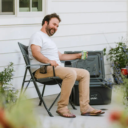 Telescoping Frame Comfort Quad Chair - Choice 989 - Pico Compact Folding Camp Chair with Carry Bag Detail