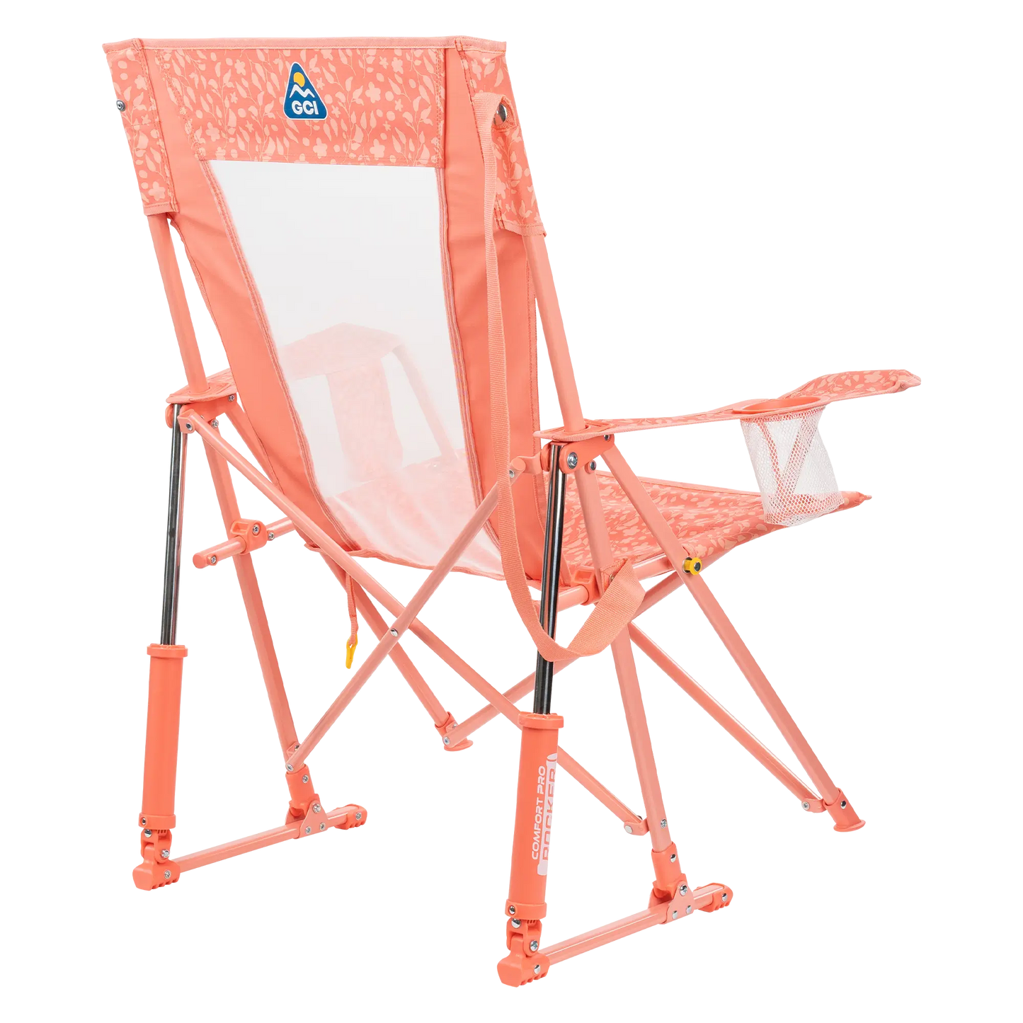 Premium All-Weather Comfort Pro Rocker - Choice 375 - Heavy-Duty Kickback Rocker with Beverage Holder Detail