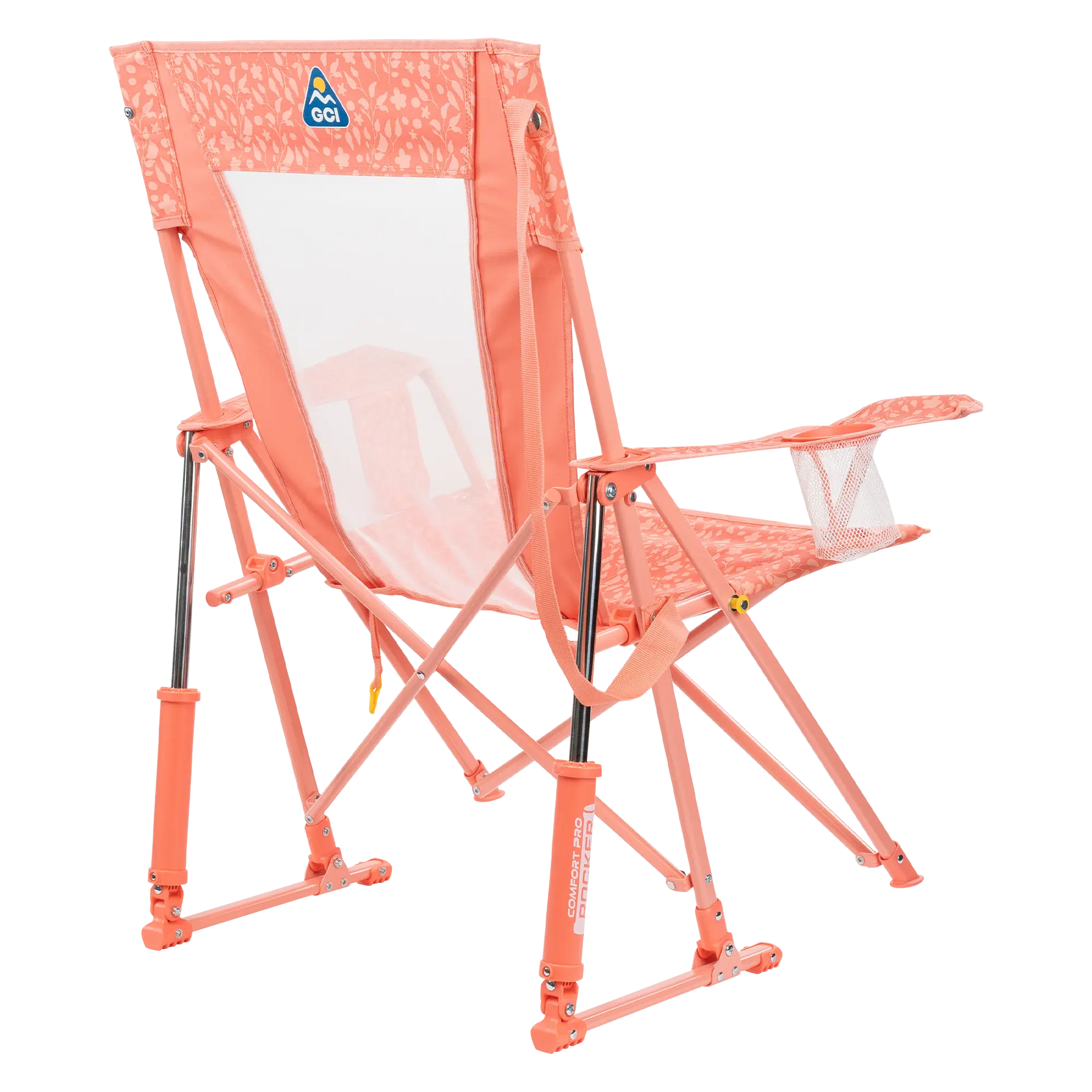 Premium All-Weather Comfort Pro Rocker - Choice 375 - Heavy-Duty Kickback Rocker with Beverage Holder Detail