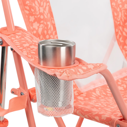 Premium All-Weather Comfort Pro Rocker - Choice 375 - Heavy-Duty Kickback Rocker with Beverage Holder Detail