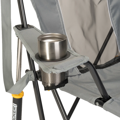 Premium All-Weather Comfort Pro Rocker - Choice 375 - Heavy-Duty Kickback Rocker with Beverage Holder Detail