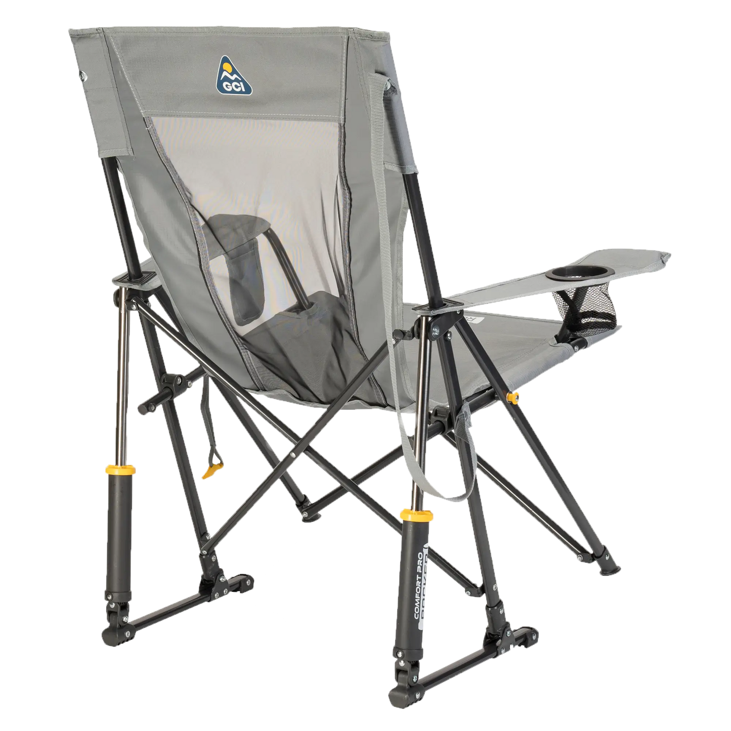 Premium All-Weather Comfort Pro Rocker - Choice 375 - Heavy-Duty Kickback Rocker with Beverage Holder Detail