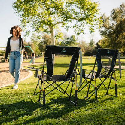 Premium All-Weather Comfort Pro Rocker - Choice 375 - Heavy-Duty Kickback Rocker with Beverage Holder Detail