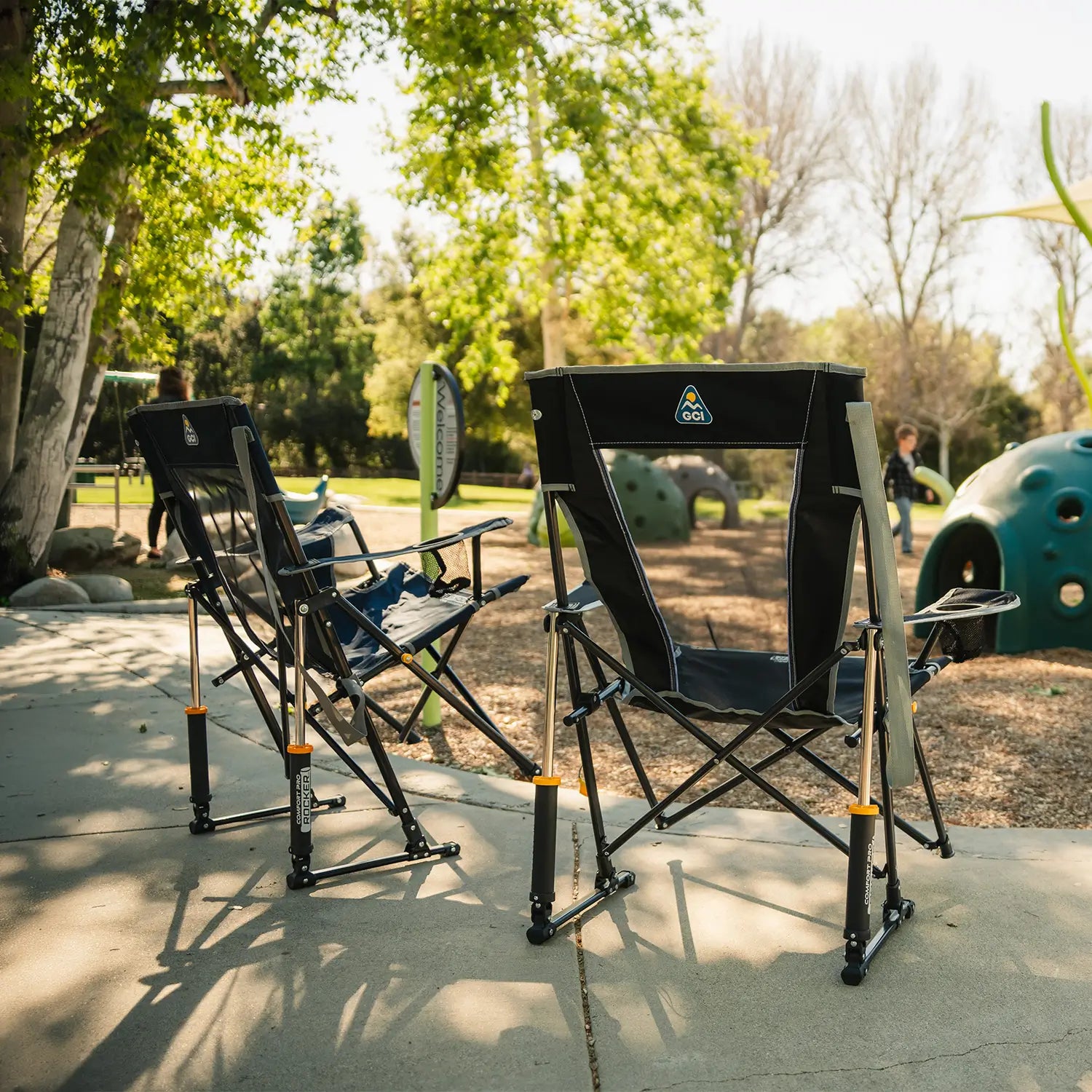 Premium All-Weather Comfort Pro Rocker - Choice 375 - Heavy-Duty Kickback Rocker with Beverage Holder Detail