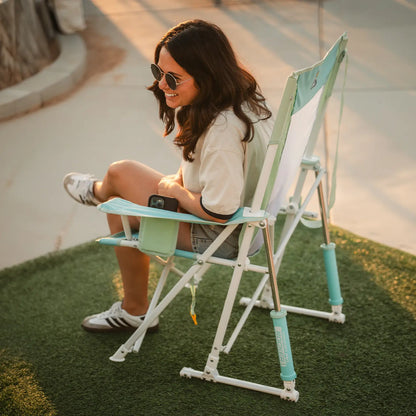 Premium All-Weather Comfort Pro Rocker - Choice 375 - Heavy-Duty Kickback Rocker with Beverage Holder Detail