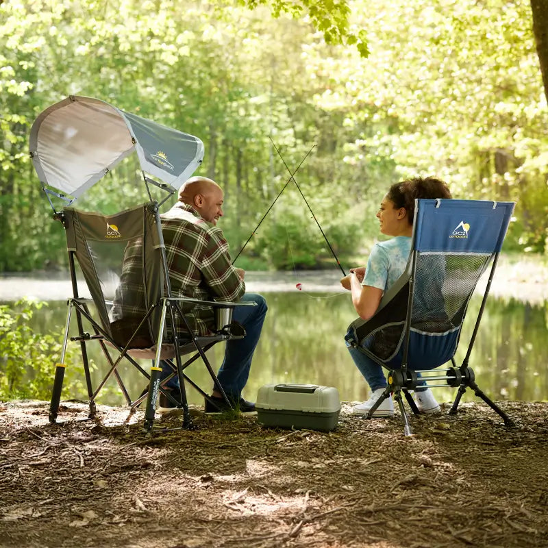 Premium All-Weather ComPack Rocker - Choice 980 - RoadTrip Rocker Smooth Motion Camp Chair Detail