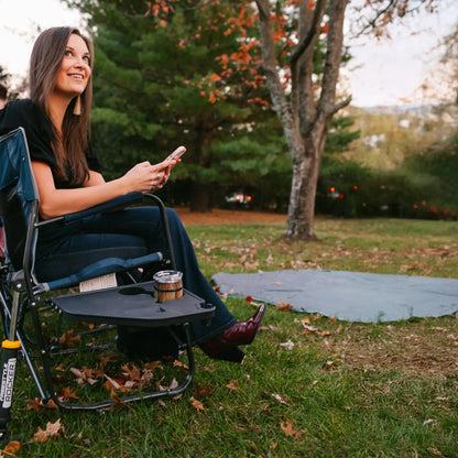 Patented Spring-Action Freestyle Rocker with Side Table - Choice 853 - Freestyle Rocker Portable Outdoor Folding Chair Detail