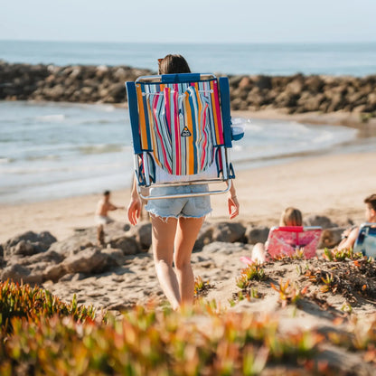 Sand-Friendly Backpack Beach Chair - Choice 709 - Portable Heavy-Duty Low Boy Chair for Ocean Side Detail