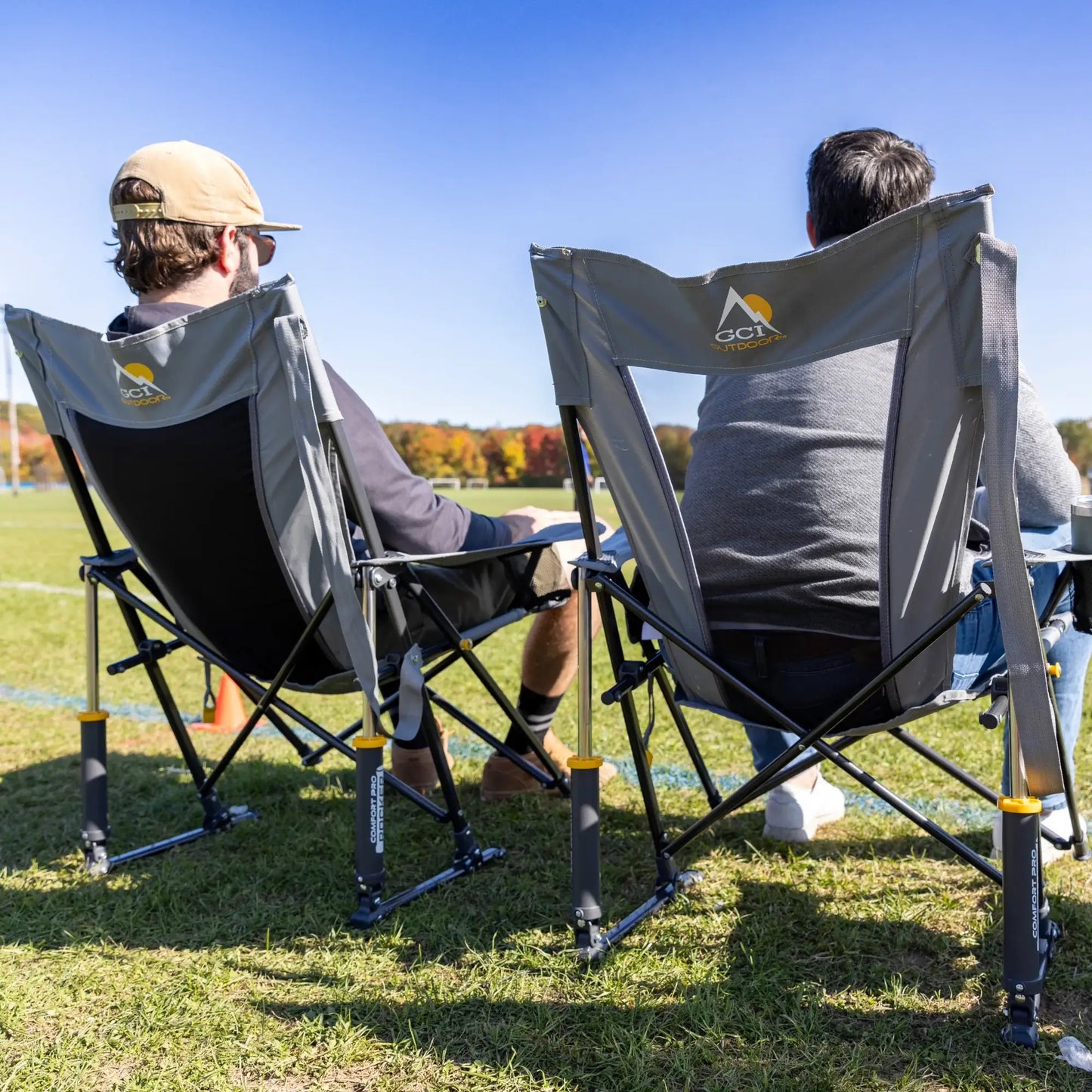 Premium All-Weather Comfort Pro Rocker - Choice 375 - Heavy-Duty Kickback Rocker with Beverage Holder Detail