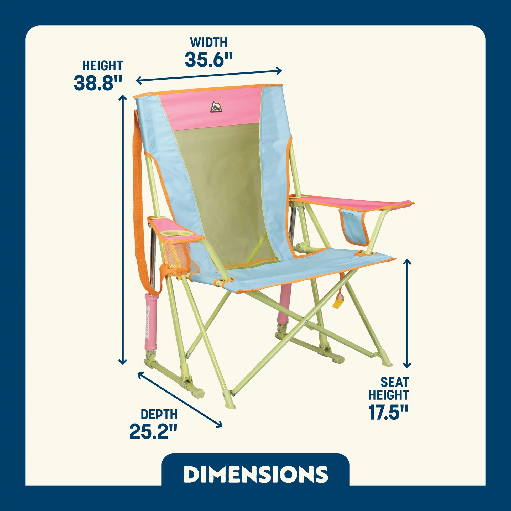 Premium All-Weather Comfort Pro Rocker - Choice 375 - Heavy-Duty Kickback Rocker with Beverage Holder Detail
