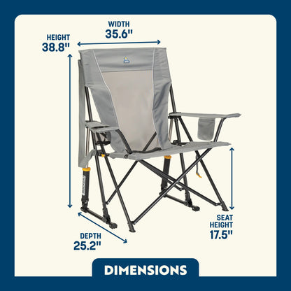 Premium All-Weather Comfort Pro Rocker - Choice 375 - Heavy-Duty Kickback Rocker with Beverage Holder Detail