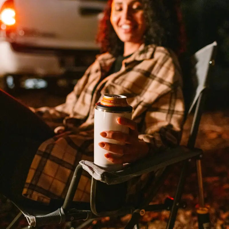 Patented Spring-Action Kickback Rocker - Choice 345 - Heavy-Duty Kickback Rocker with Beverage Holder Detail