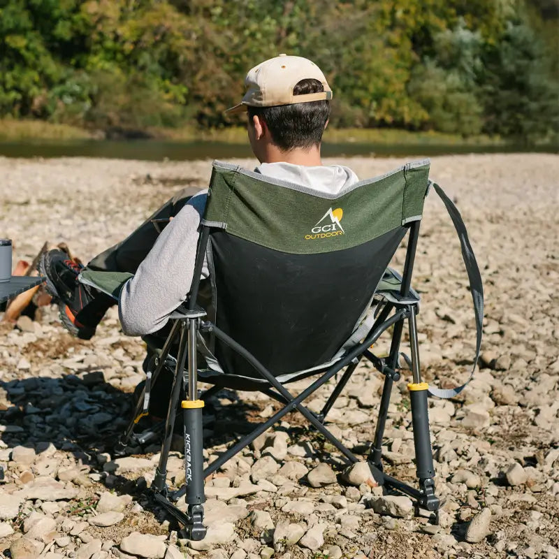 Patented Spring-Action Kickback Rocker - Choice 345 - Heavy-Duty Kickback Rocker with Beverage Holder Detail