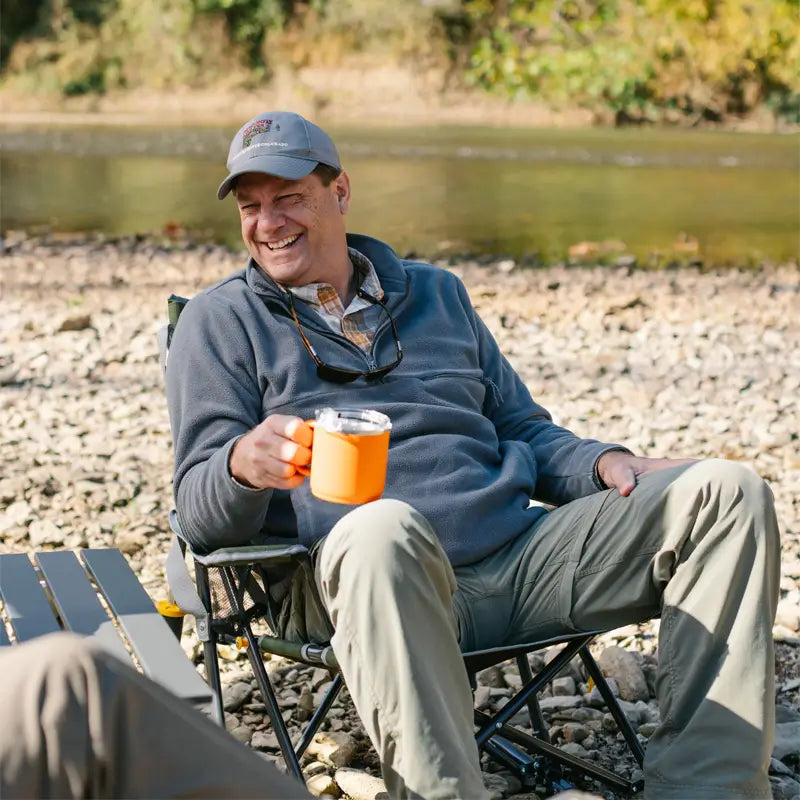 Patented Spring-Action Kickback Rocker - Choice 345 - Heavy-Duty Kickback Rocker with Beverage Holder Detail