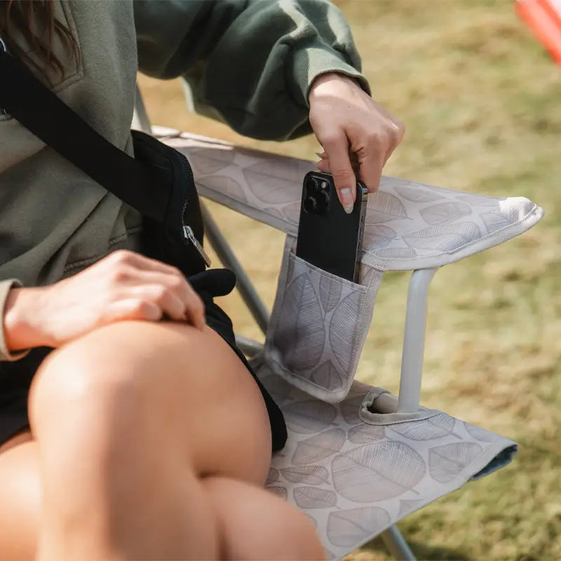 Patented Spring-Action Kickback Rocker - Choice 345 - Heavy-Duty Kickback Rocker with Beverage Holder Detail