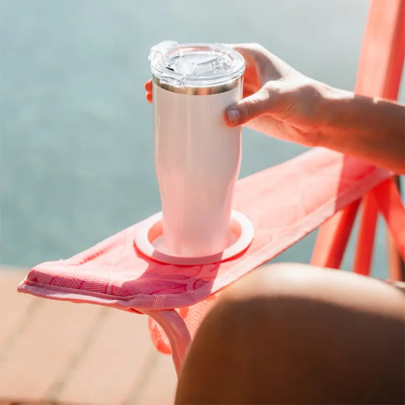 Patented Spring-Action Kickback Rocker - Choice 345 - Heavy-Duty Kickback Rocker with Beverage Holder Detail