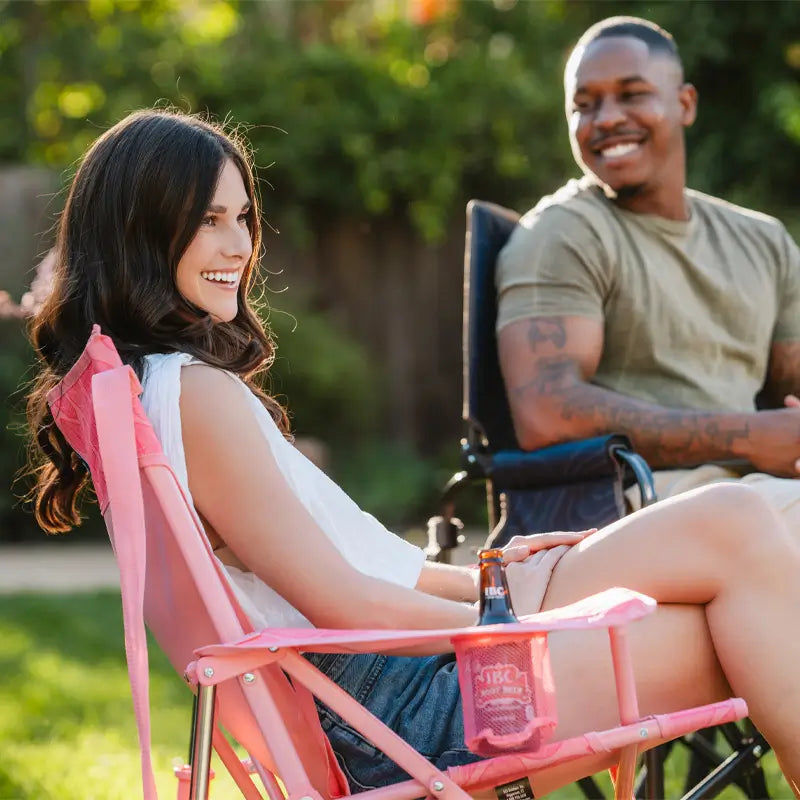 Patented Spring-Action Kickback Rocker - Choice 345 - Heavy-Duty Kickback Rocker with Beverage Holder Detail