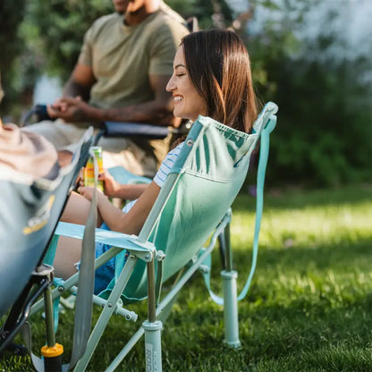 Patented Spring-Action Kickback Rocker - Choice 345 - Heavy-Duty Kickback Rocker with Beverage Holder Detail
