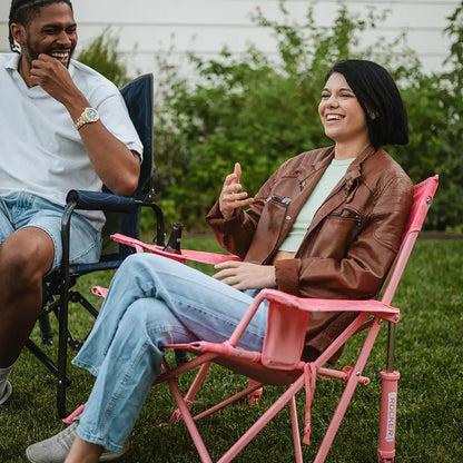 Patented Spring-Action Kickback Rocker - Choice 345 - Heavy-Duty Kickback Rocker with Beverage Holder Detail