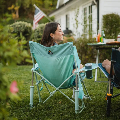 Patented Spring-Action Kickback Rocker - Choice 345 - Heavy-Duty Kickback Rocker with Beverage Holder Detail