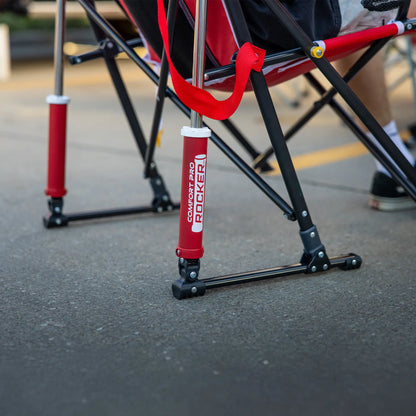 Heavy-Duty Freestyle College Comfort Pro Rocker - Nebraska Cornhuskers - Choice 161 - Freestyle Rocker Portable Outdoor Folding Chair Detail
