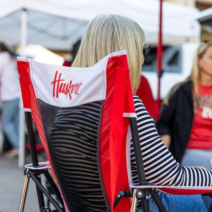 Heavy-Duty Freestyle College Comfort Pro Rocker - Nebraska Cornhuskers - Choice 161 - Freestyle Rocker Portable Outdoor Folding Chair Detail