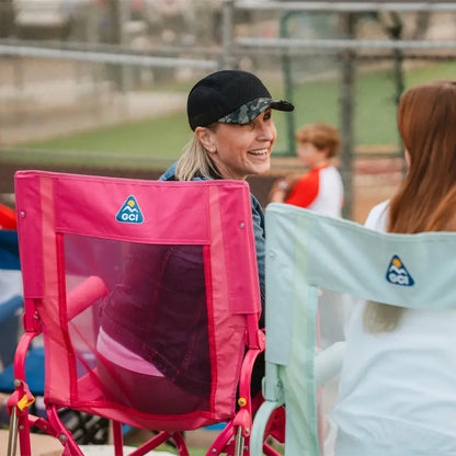 Premium All-Weather Stowaway Rocker - Choice 794 - Heavy-Duty Kickback Rocker with Beverage Holder Detail