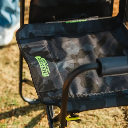 Premium All-Weather Stowaway Rocker - Choice 794 - Heavy-Duty Kickback Rocker with Beverage Holder Detail