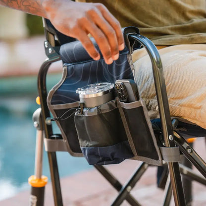 Premium All-Weather Stowaway Rocker - Choice 794 - Heavy-Duty Kickback Rocker with Beverage Holder Detail