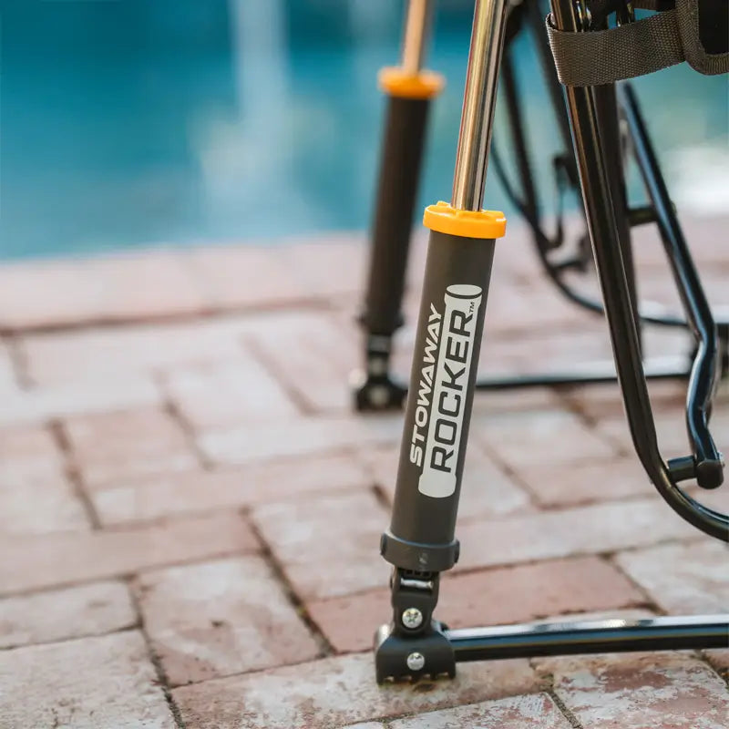 Premium All-Weather Stowaway Rocker - Choice 794 - Heavy-Duty Kickback Rocker with Beverage Holder Detail