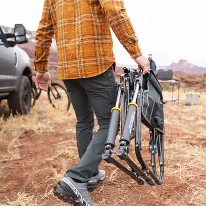 Premium All-Weather Stowaway Rocker - Choice 794 - Heavy-Duty Kickback Rocker with Beverage Holder Detail