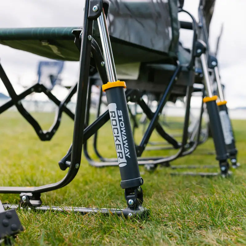 Premium All-Weather Stowaway Rocker - Choice 794 - Heavy-Duty Kickback Rocker with Beverage Holder Detail
