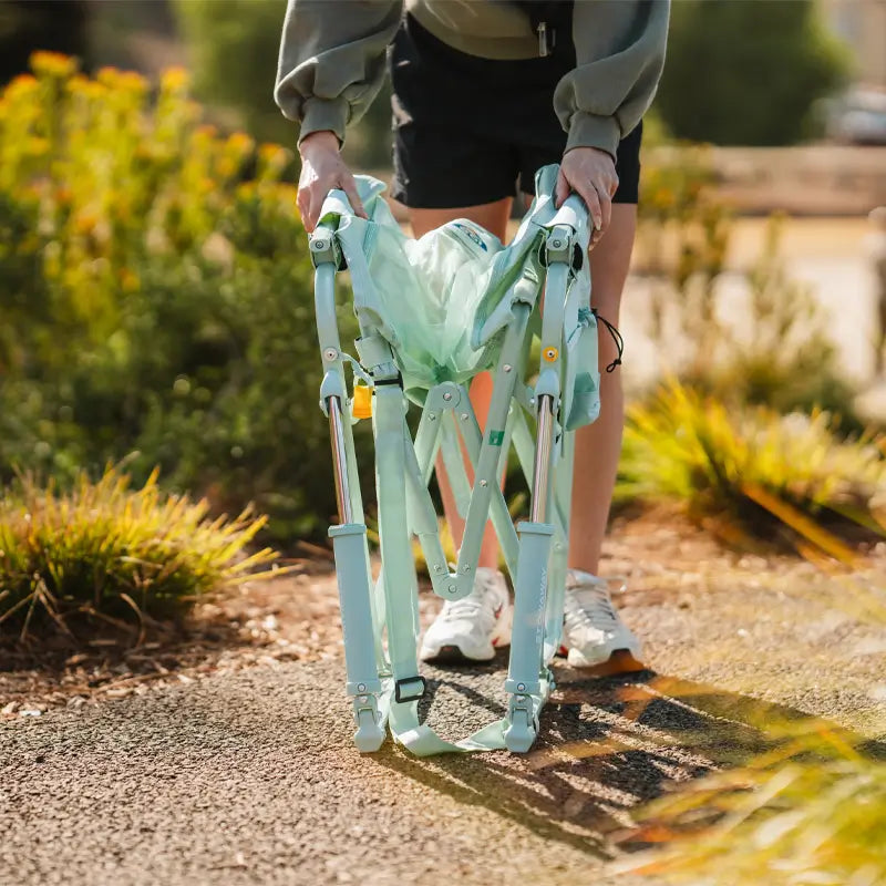 Premium All-Weather Stowaway Rocker - Choice 794 - Heavy-Duty Kickback Rocker with Beverage Holder Detail