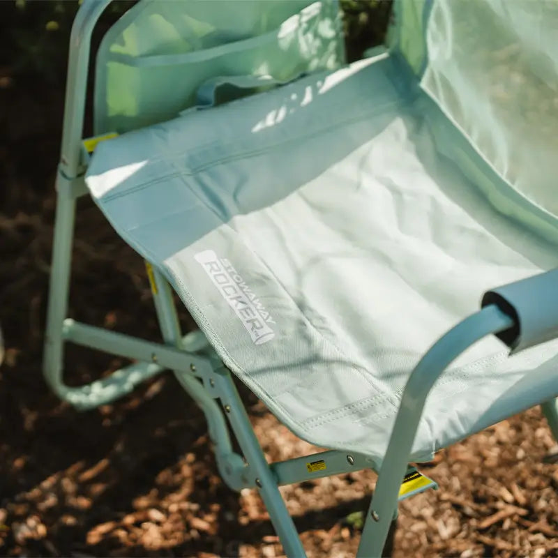 Premium All-Weather Stowaway Rocker - Choice 794 - Heavy-Duty Kickback Rocker with Beverage Holder Detail