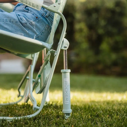 Premium All-Weather Stowaway Rocker - Choice 794 - Heavy-Duty Kickback Rocker with Beverage Holder Detail