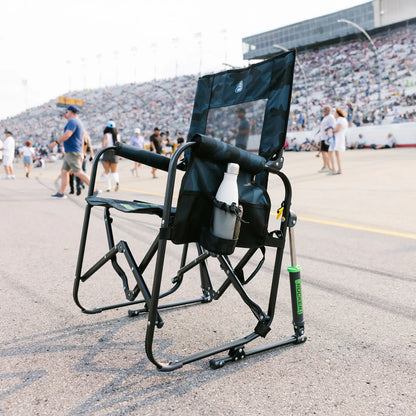Premium All-Weather Stowaway Rocker - Choice 794 - Heavy-Duty Kickback Rocker with Beverage Holder Detail