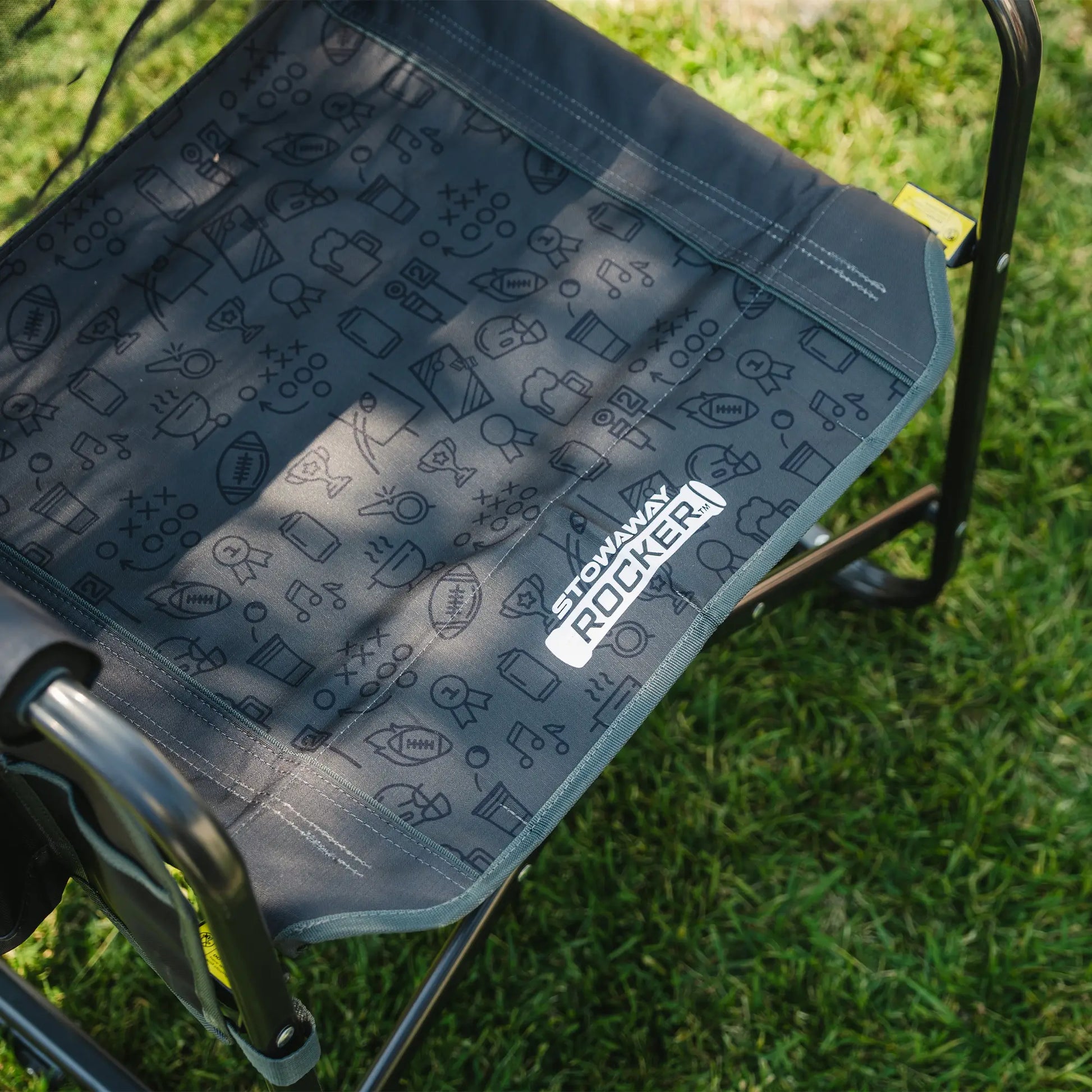 Premium All-Weather Stowaway Rocker - Choice 794 - Heavy-Duty Kickback Rocker with Beverage Holder Detail